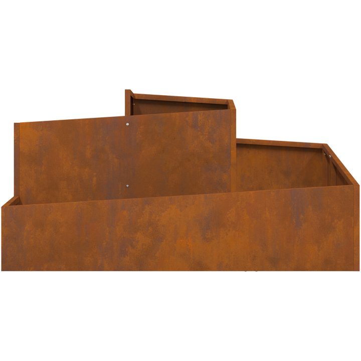 Krukor & Planterare Cortenstål Stor Hållbar Metallkruka vidaXL 100 x 100 x 50 cm – bild 6