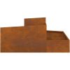 Krukor & Planterare Cortenstål Stor Hållbar Metallkruka vidaXL 100 x 100 x 50 cm – miniatyr 7