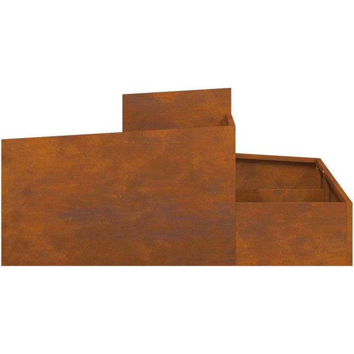 Krukor & Planterare Cortenstål Stor Hållbar Metallkruka vidaXL 100 x 100 x 50 cm – bild 7