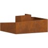 Krukor & Planterare Cortenstål Stor Hållbar Metallkruka vidaXL 100 x 100 x 50 cm – miniatyr 8