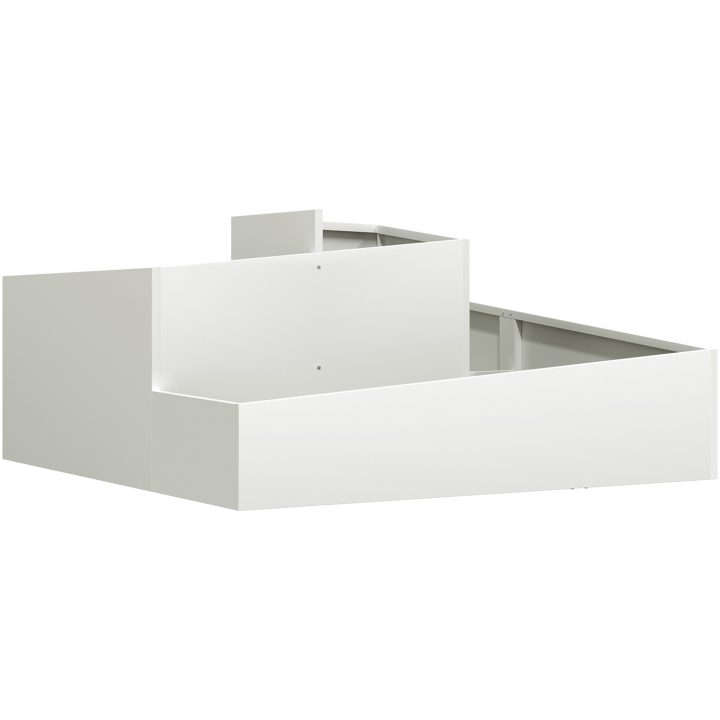 Krukor & Planterare Vit Plast Medium Dekorativa Inläggningar vidaXL 100 x 100 x 50 cm – bild 2