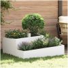 Krukor & Planterare Vit Plast Medium Dekorativa Inläggningar vidaXL 100 x 100 x 50 cm – miniatyr 1