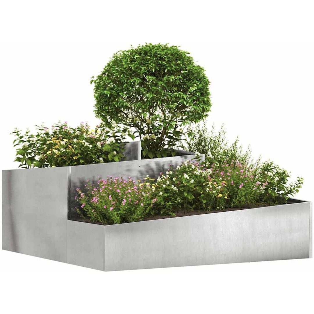 Krukor & Planteringar Rostfritt Stål Planteringar vidaXL Medium – bild 3
