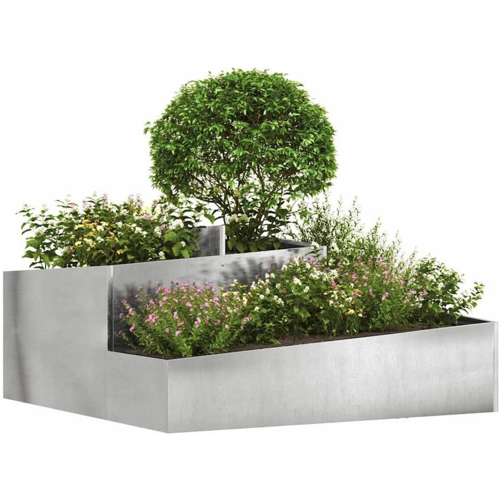 Krukor & Planteringar Rostfritt Stål Planteringar vidaXL Medium – bild 3