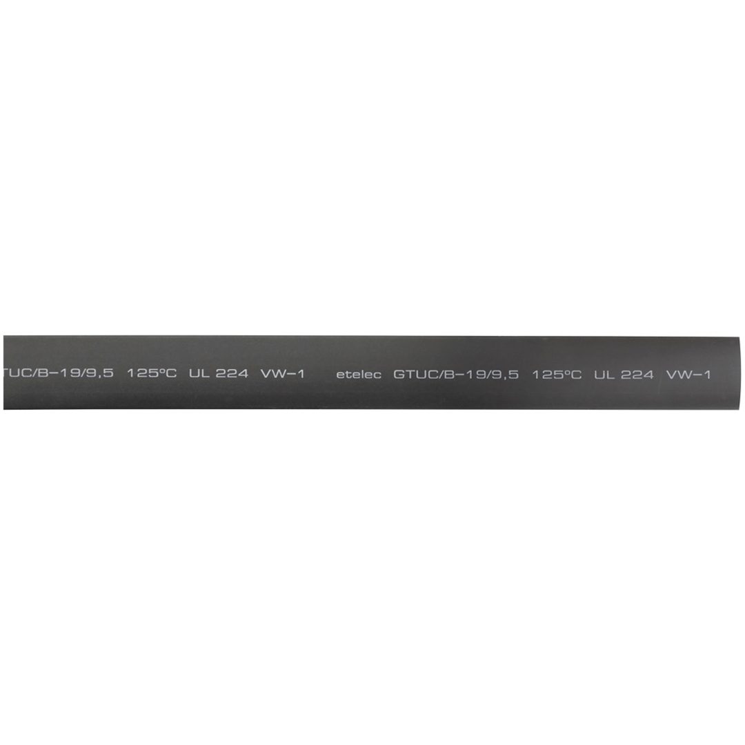 Krympslang, Svart, 19/9,5 mm, 1 m MALMBERGS
