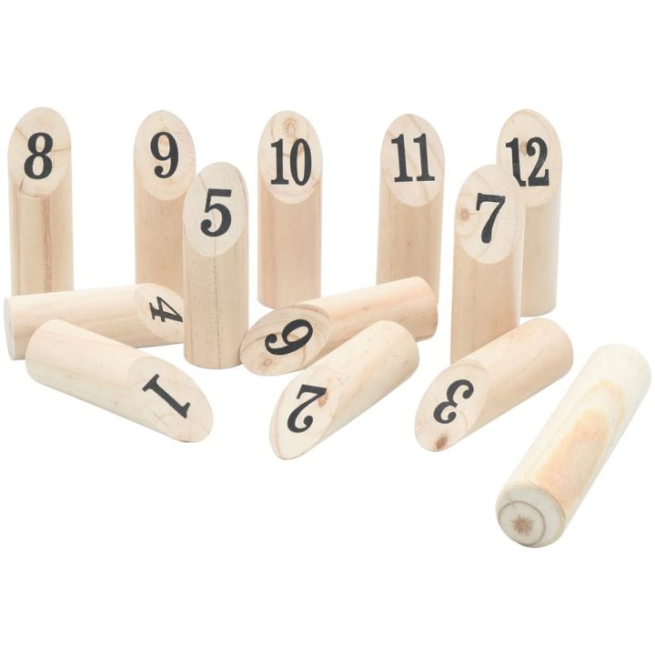 Kubbset 13 delar med väska massiv furu vidaXL – bild 3