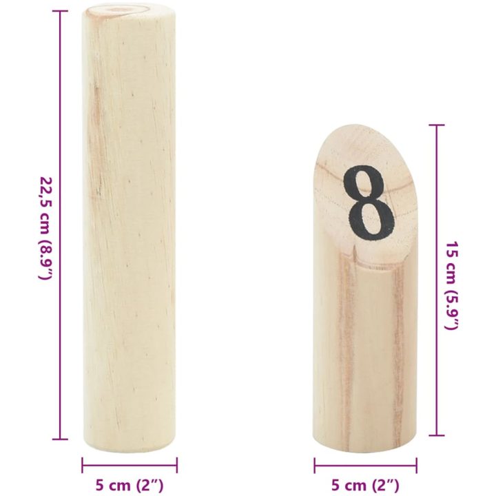 Kubbset 13 delar med väska massiv furu vidaXL – bild 8