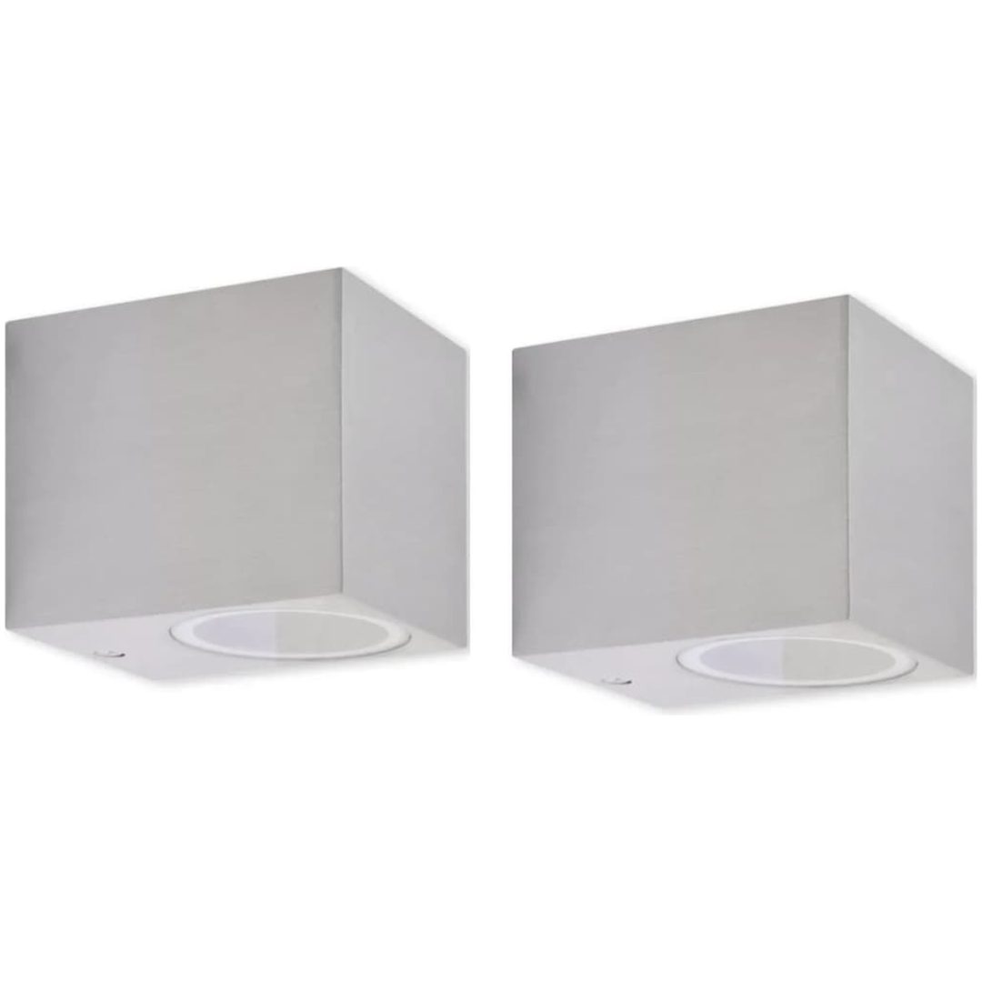 Kubformade utomhusvägglampor 2 st vidaXL 6.8 x 9.2 x 8.1 cm – bild 2
