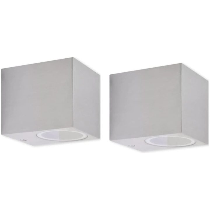 Kubformade utomhusvägglampor 2 st vidaXL 6.8 x 9.2 x 8.1 cm – bild 2