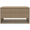 Kuddlåda för utomhusbruk beige 100x55x55,5 cm konstrotting vidaXL – miniatyr 4