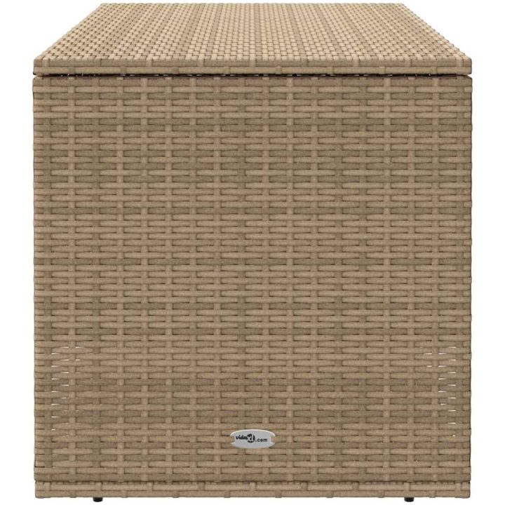 Kuddlåda för utomhusbruk beige 100x55x55,5 cm konstrotting vidaXL – bild 5