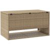 Kuddlåda för utomhusbruk beige 100x55x55,5 cm konstrotting vidaXL – miniatyr 6