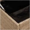 Kuddlåda för utomhusbruk beige 100x55x55,5 cm konstrotting vidaXL – miniatyr 8