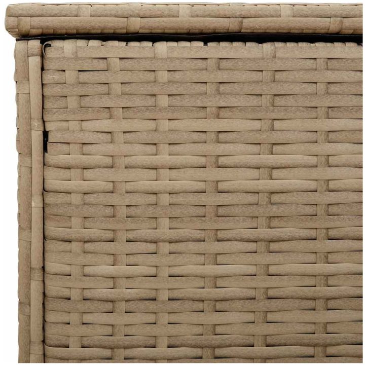 Kuddlåda för utomhusbruk beige 100x55x55,5 cm konstrotting vidaXL – bild 9