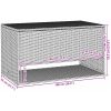 Kuddlåda för utomhusbruk beige 100x55x55,5 cm konstrotting vidaXL – miniatyr 10