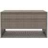 Kuddlåda för utomhusbruk grå 100x55x55,5 cm konstrotting vidaXL – miniatyr 4