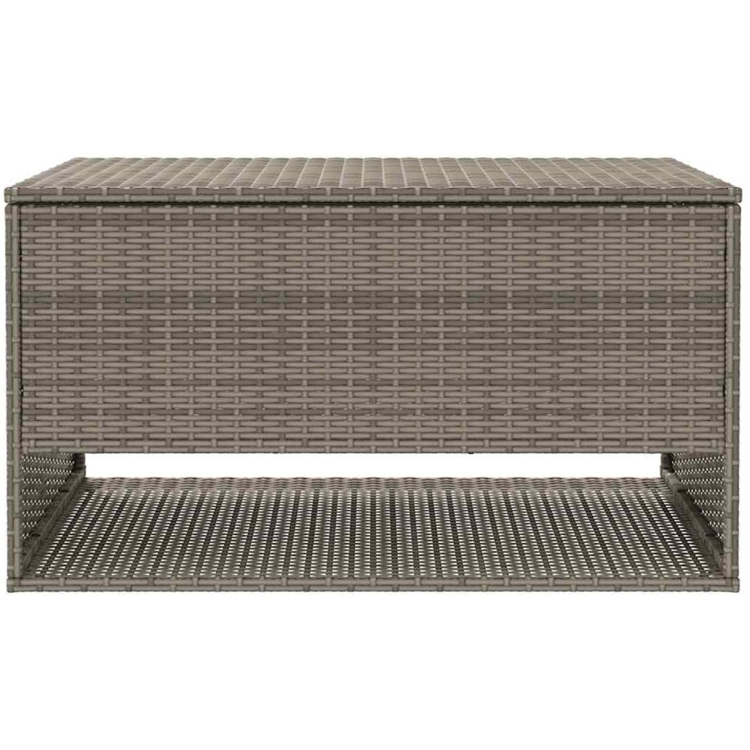 Kuddlåda för utomhusbruk grå 100x55x55,5 cm konstrotting vidaXL – bild 4