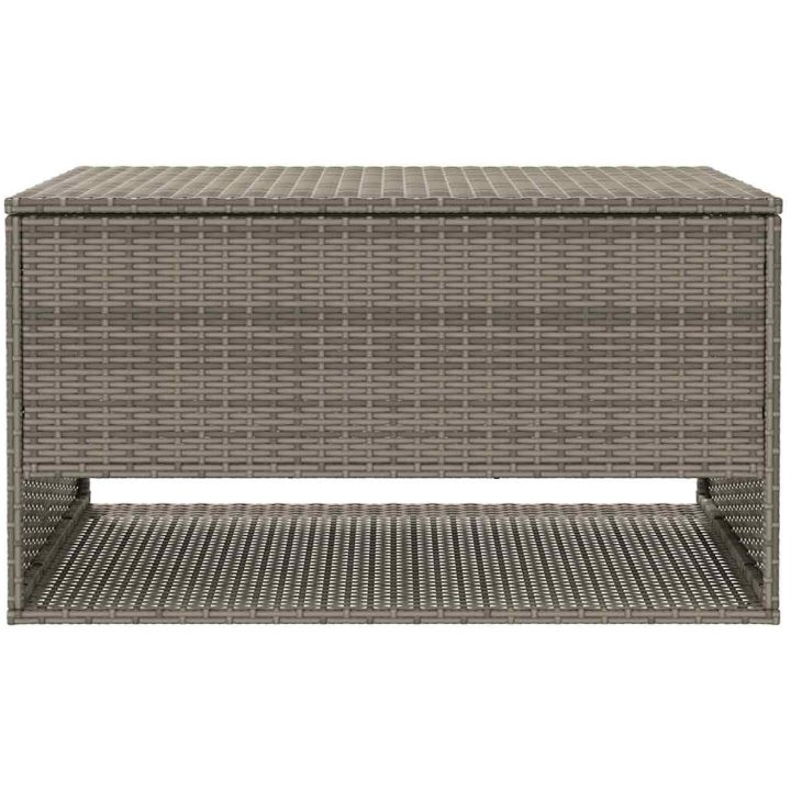 Kuddlåda för utomhusbruk grå 100x55x55,5 cm konstrotting vidaXL – bild 4