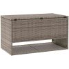 Kuddlåda för utomhusbruk grå 100x55x55,5 cm konstrotting vidaXL – miniatyr 6