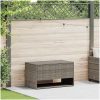 Kuddlåda för utomhusbruk grå 100x55x55,5 cm konstrotting vidaXL – miniatyr 1