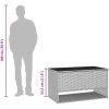 Kuddlåda för utomhusbruk svart 100x55x55,5 cm konstrotting vidaXL – miniatyr 11