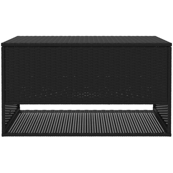 Kuddlåda för utomhusbruk svart 100x55x55,5 cm konstrotting vidaXL – bild 4