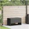 Kuddlåda för utomhusbruk svart 100x55x55,5 cm konstrotting vidaXL – miniatyr 1