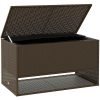 Kuddlåda utomhus brun 100x55x55,5 cm konstrotting vidaXL – miniatyr 3