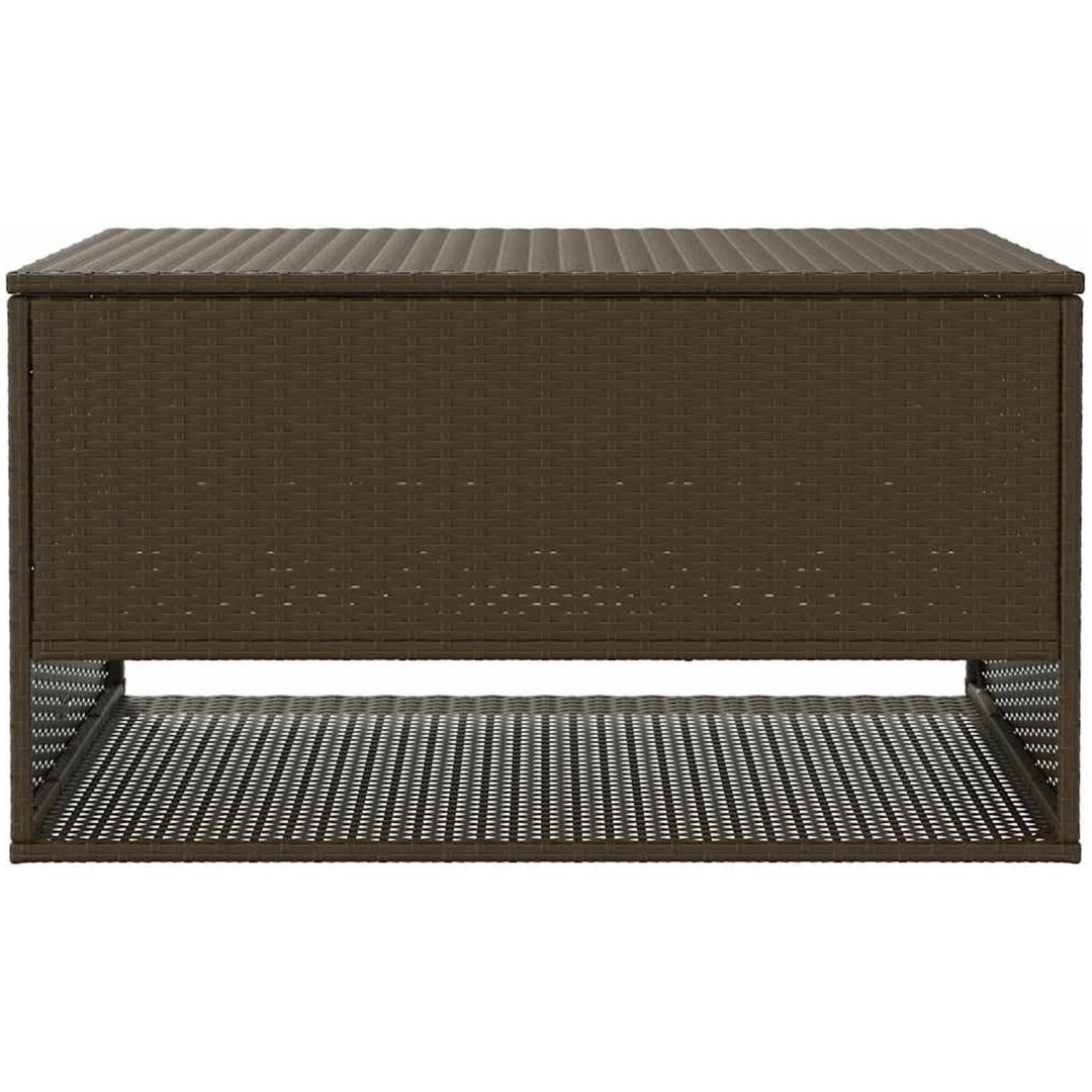 Kuddlåda utomhus brun 100x55x55,5 cm konstrotting vidaXL – bild 4