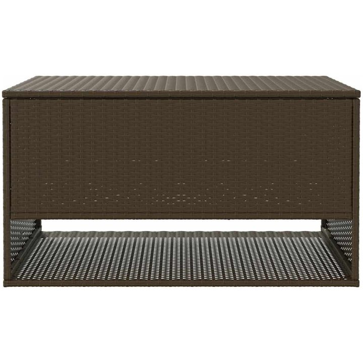 Kuddlåda utomhus brun 100x55x55,5 cm konstrotting vidaXL – bild 4
