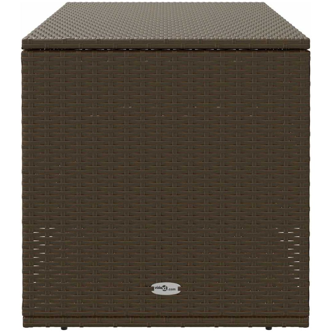 Kuddlåda utomhus brun 100x55x55,5 cm konstrotting vidaXL – bild 5