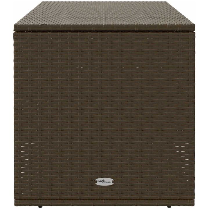 Kuddlåda utomhus brun 100x55x55,5 cm konstrotting vidaXL – bild 5