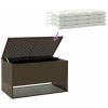 Kuddlåda utomhus brun 100x55x55,5 cm konstrotting vidaXL – miniatyr 7