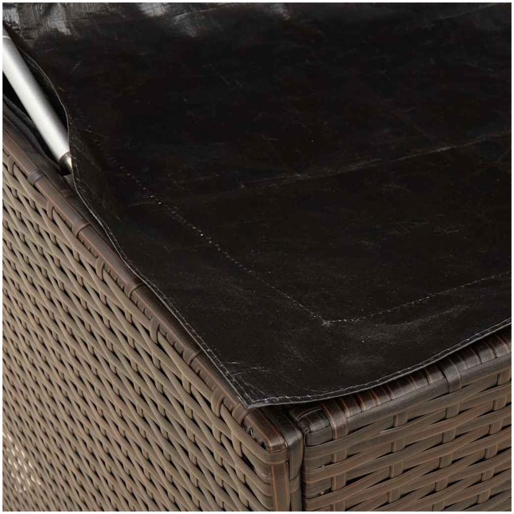 Kuddlåda utomhus brun 100x55x55,5 cm konstrotting vidaXL – bild 8