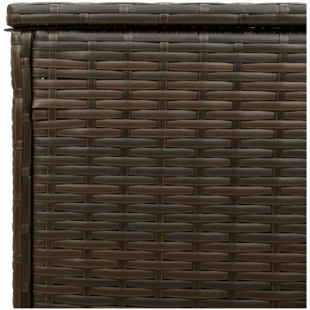Kuddlåda utomhus brun 100x55x55,5 cm konstrotting vidaXL – bild 9