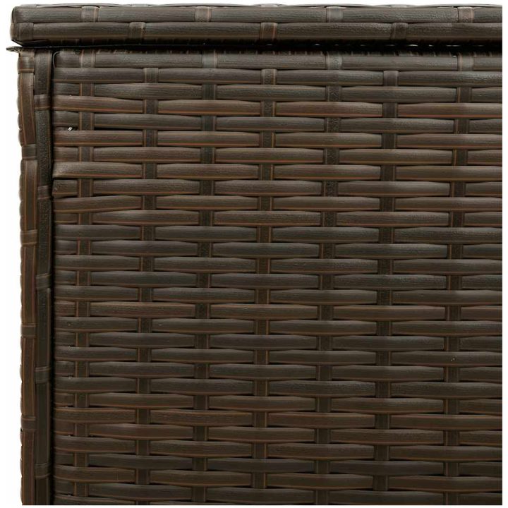 Kuddlåda utomhus brun 100x55x55,5 cm konstrotting vidaXL – bild 9