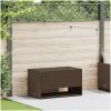 Kuddlåda utomhus brun 100x55x55,5 cm konstrotting vidaXL – miniatyr 1