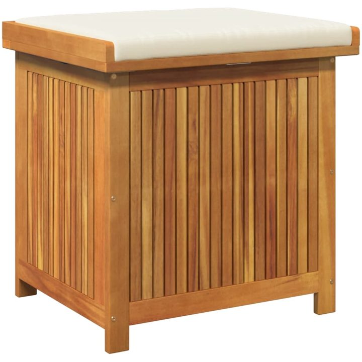Kuddlåda utomhus massivt trä akacia vidaXL 60 x 50 x 61 cm – bild 2
