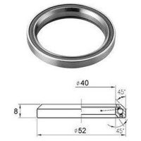 Kullager for Headset 1 1/5" 40x52x8mm, 45°/45°