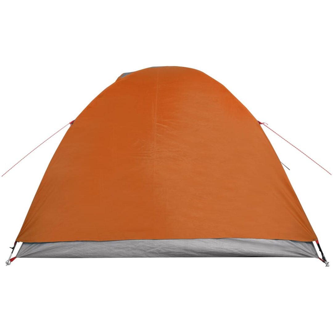 Kupoltält 4 personer grå och orange vattentätt vidaXL 267 x 272 x 145 cm – bild 8