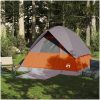 Kupoltält 4 personer orange vattentätt vidaXL 4 - Person – miniatyr 3