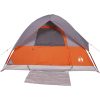 Kupoltält 4 personer orange vattentätt vidaXL 4 - Person – miniatyr 6