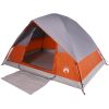 Kupoltält 4 personer orange vattentätt vidaXL 4 - Person – miniatyr 7
