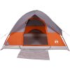 Kupoltält 4 personer orange vattentätt vidaXL 4 - Person – miniatyr 8