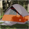 Kupoltält 4 personer orange vattentätt vidaXL 4 - Person – miniatyr 1