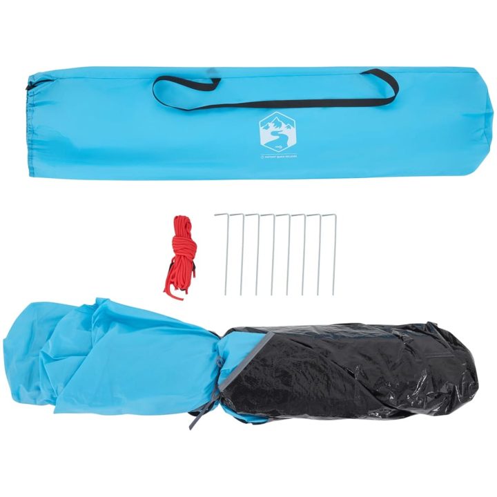 Kupoltält 5 personer blå snabbrest vidaXL 5 - Person – bild 10