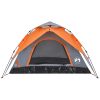 Kupoltält 5 personer grå och orange snabbrest vidaXL 5 - Person – miniatyr 5