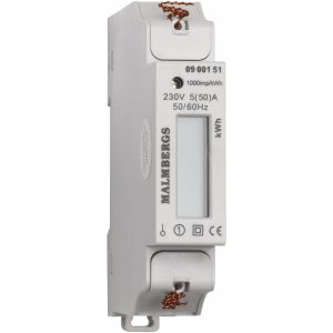 kWh-mätare, 1-fas, 50A MALMBERGS