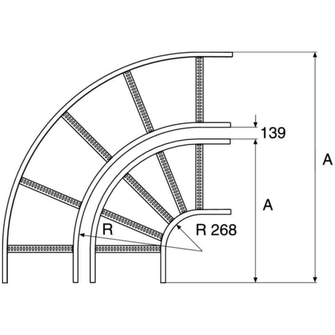 L- kabelstegskrök 15 90°, Inre WIBE – bild 2