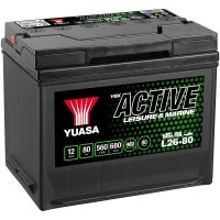 L26-80 Active Leisure Battery 12V 80Ah 560A YUASA